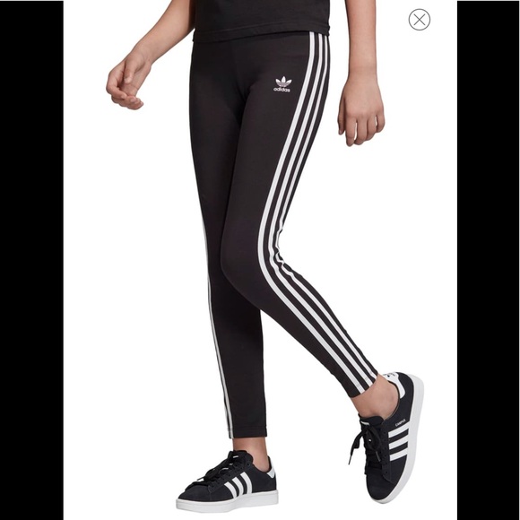 New adidas originals 3 stripes Leggings Girl youth - Picture 1 of 11